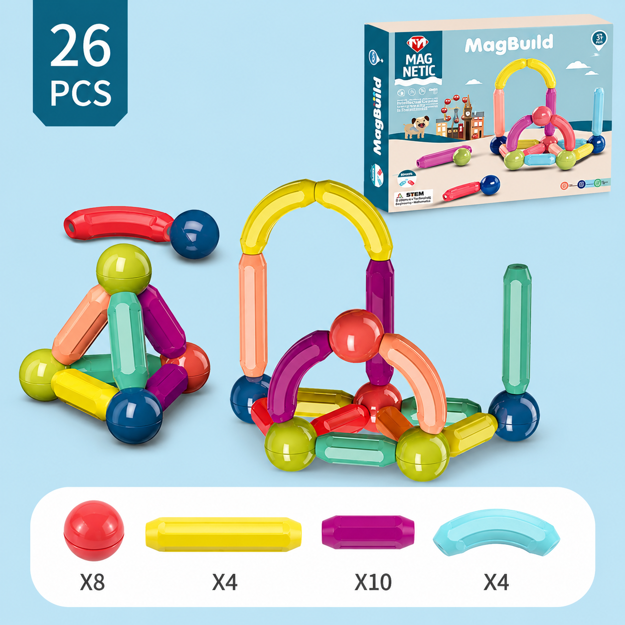 Magnetic Building Blocks Toy