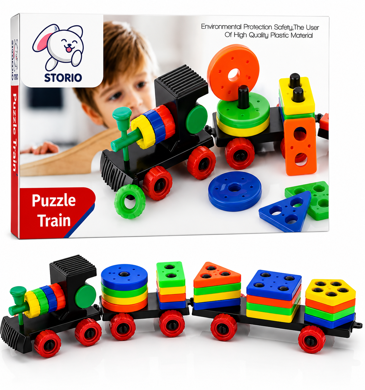 Colorful Toy Train Set