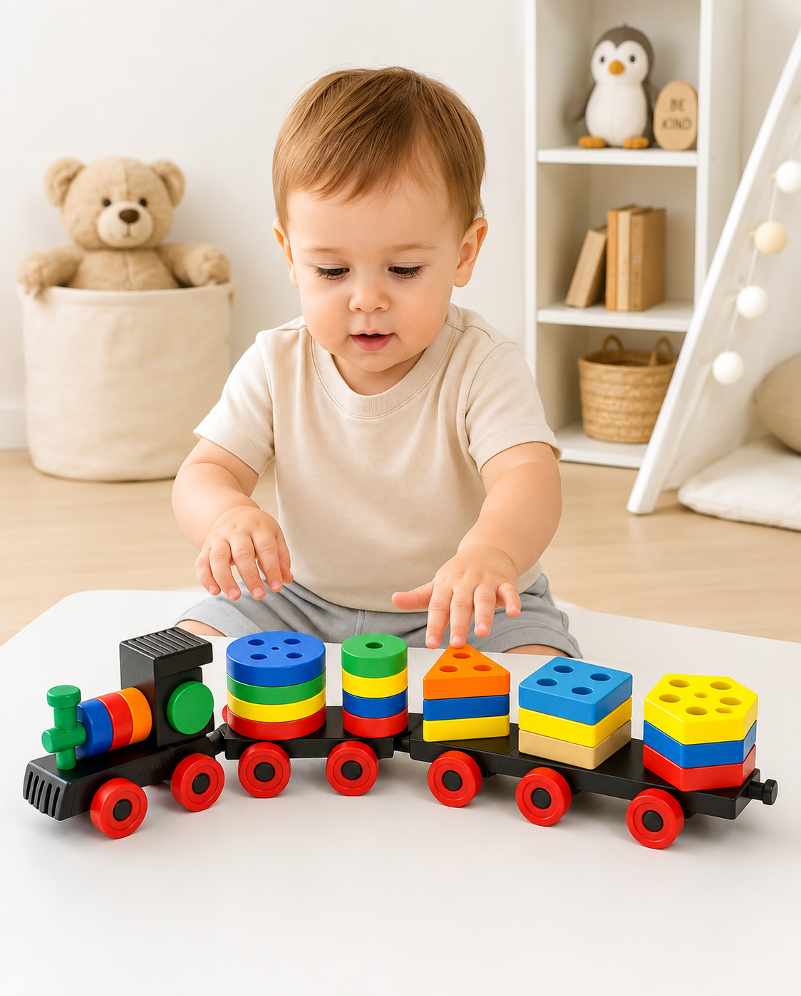 Colorful Toy Train Set