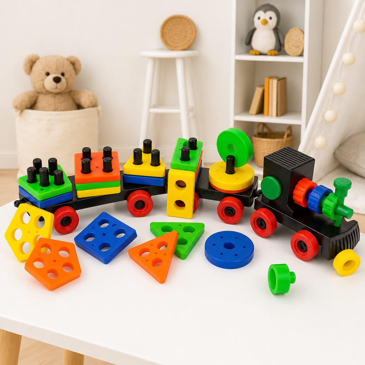 Colorful Toy Train Set