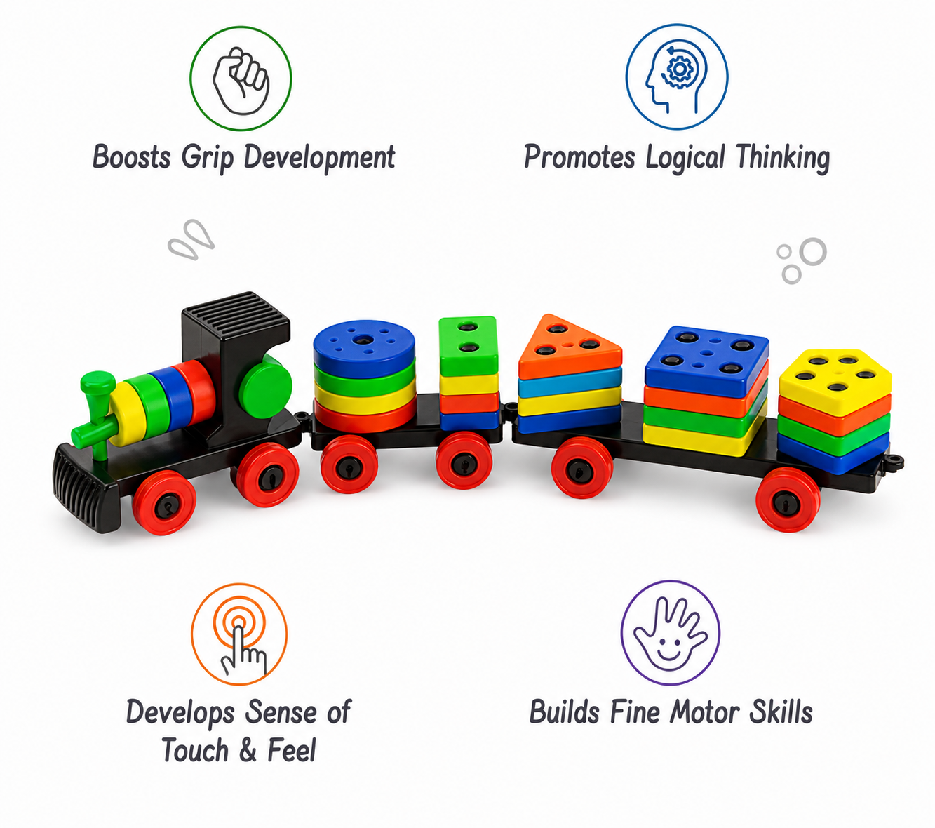 Colorful Toy Train Set