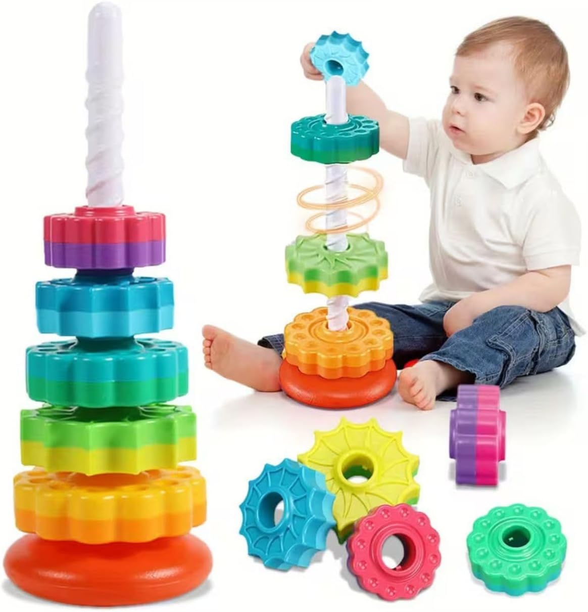 Rainbow Ring Stacker Toy