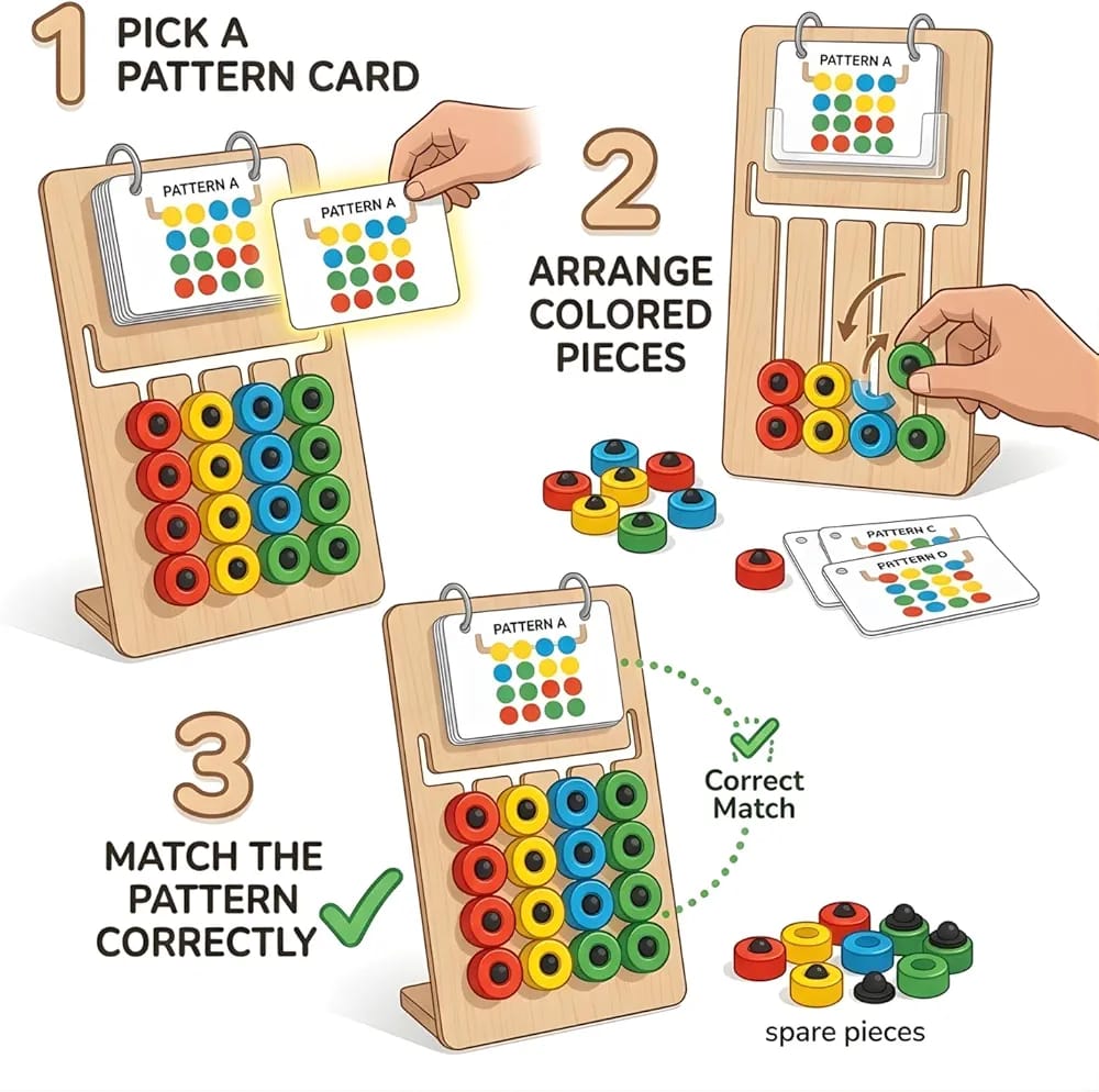 Wooden Color Matching Board